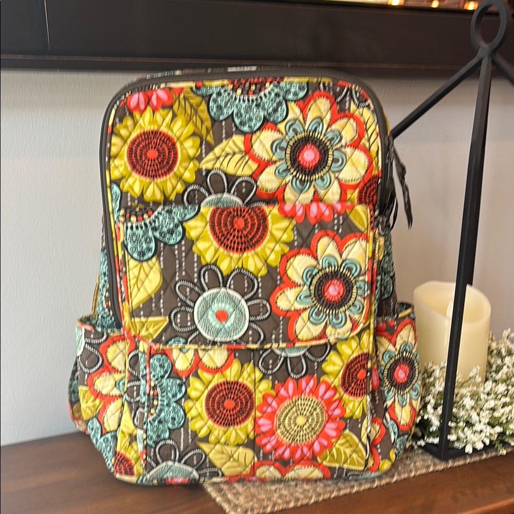 Vibrant Floral Pattern Backpack - image 1
